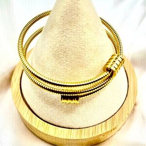 Elegant Gold Coil Bracelet